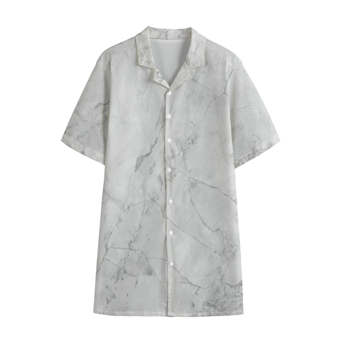 Hue® BASICS White Marble Hawaiian Shirt