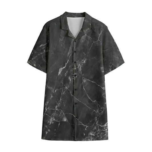 Hue® BASICS Black Marble Hawaiian Shirt