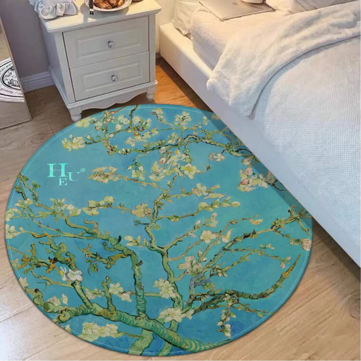 Hue® X Van Gogh Round Rug "Almond Blossom"