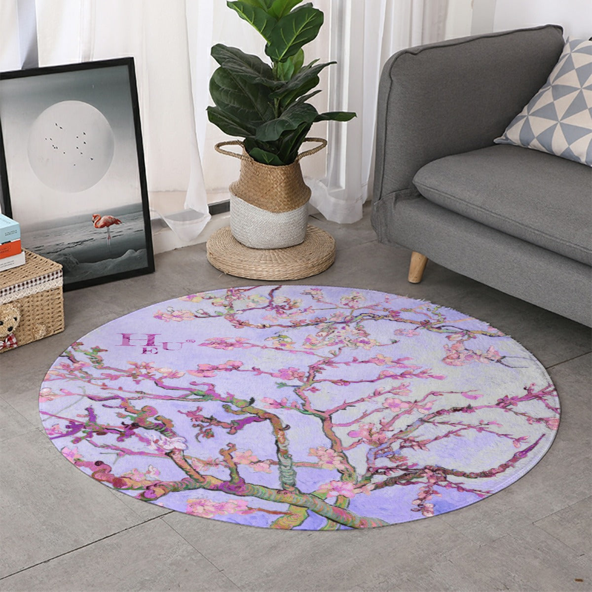 Hue® X Van Gogh Round Rug "Sakura"