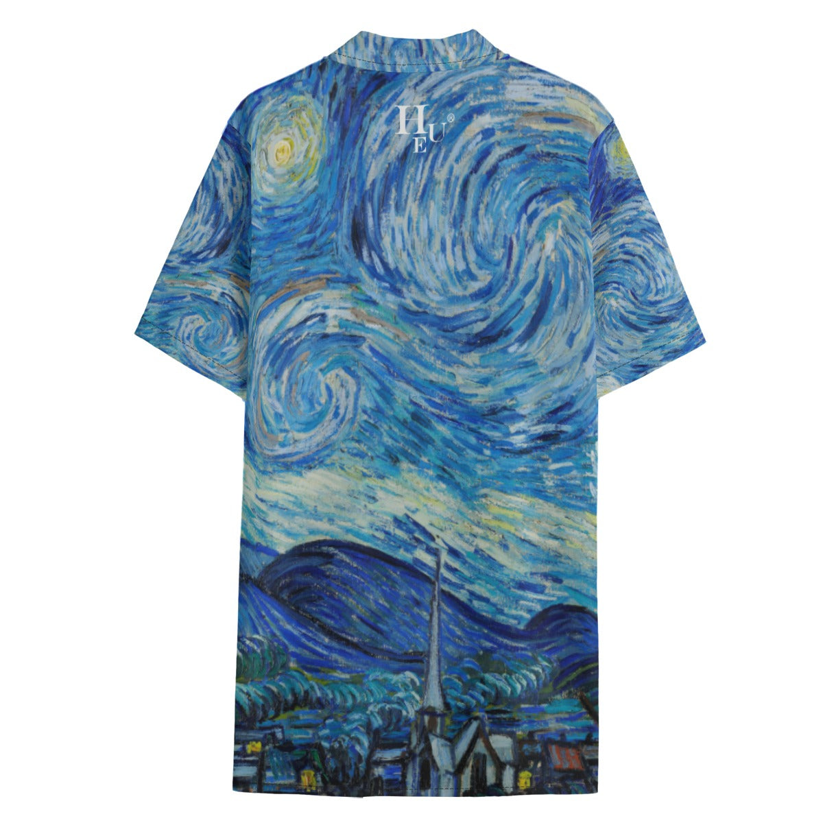 Hue® X Van Gogh Men's Hawaiian Button Up Shirt "Starry Night"