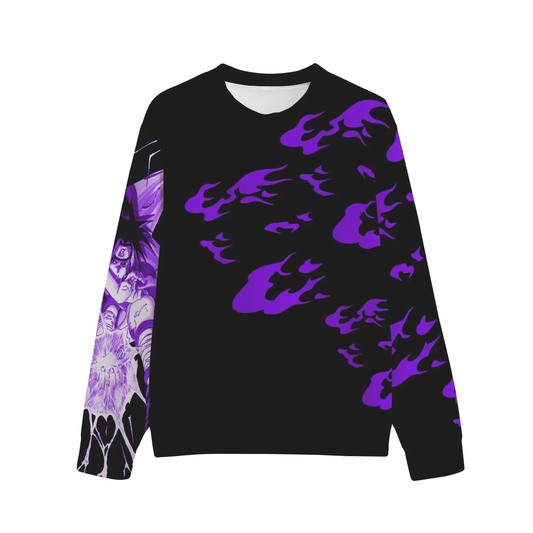 Sasuke Purple Curse Mark Unisex O-neck Sweatshirt